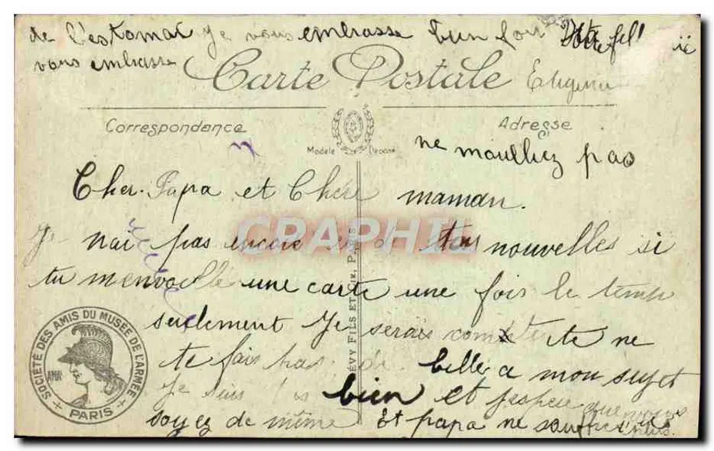 Paris — O Domo dos Inválidos — LL. n° 238 - Verso