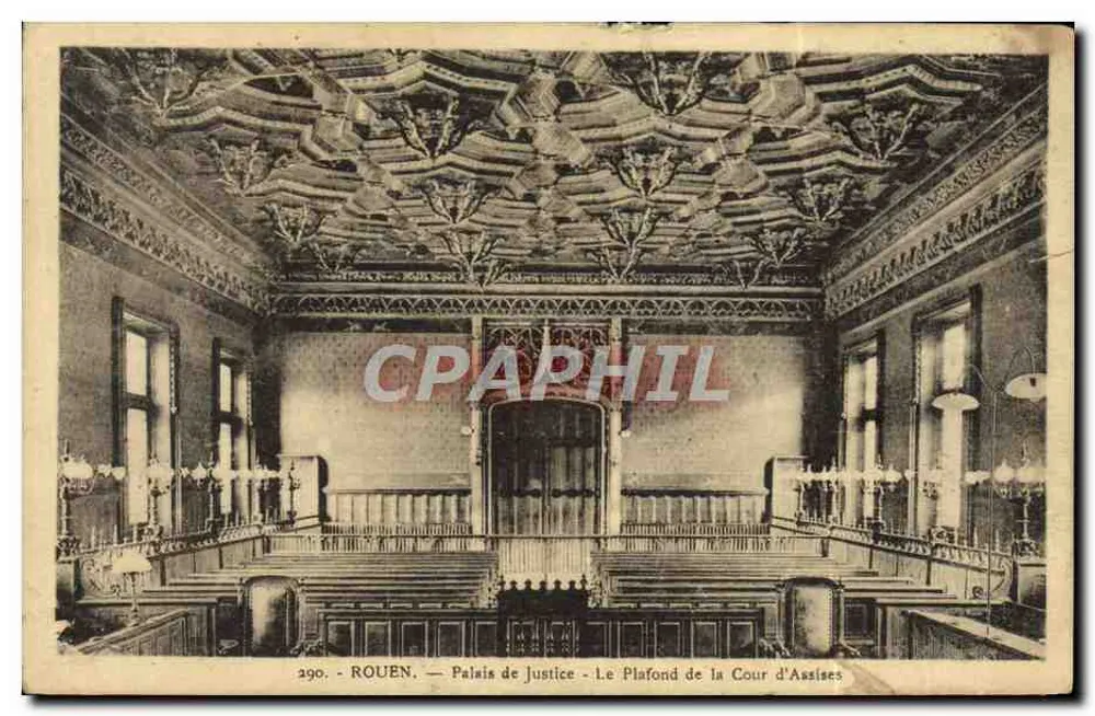 Rouen — Palast der Gerechtigkeit — Die Decke des Assizesgerichts - Vorderseite