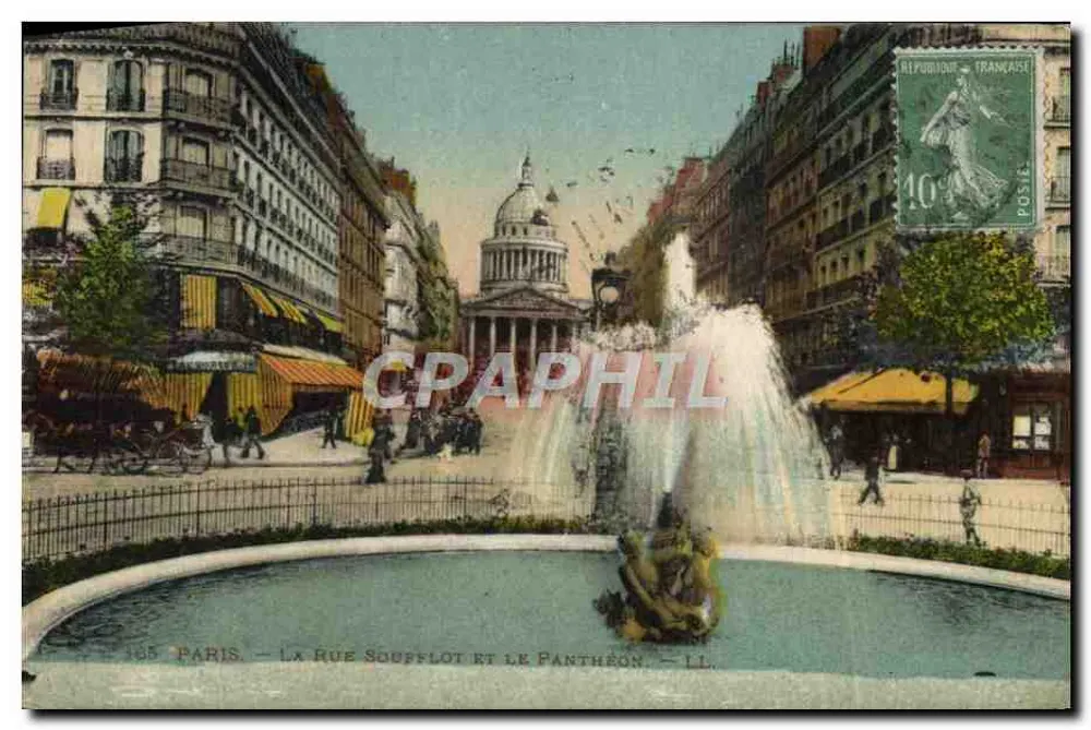 Paris — La Rue Soufflot und der Panthéon — LL - Vorderseite