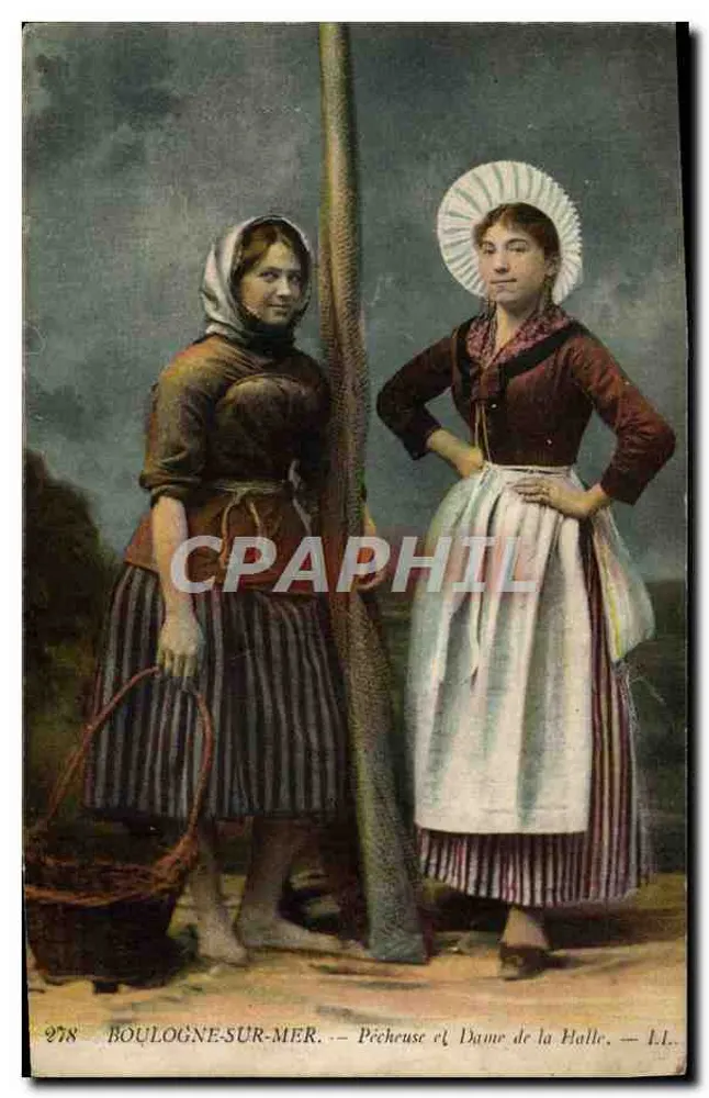 Boulogne-sur-Mer — Fischerfrau und Dame der Halle — L.L. n° 278 - Vorderseite