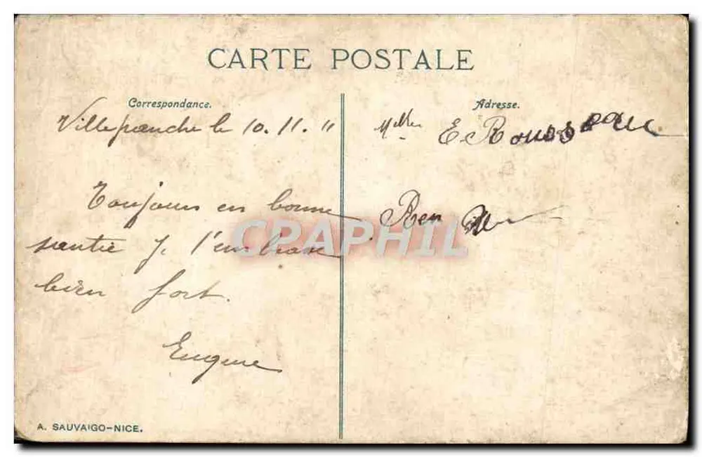 NICE. Der Öffentliche Garten. Die pastorale Poesie. — ND. Phot. n° 518 - Rückseite