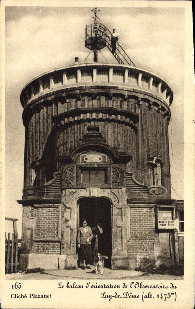 Der Orientierungsbalkon des Observatoriums Luy-de-Dôme (Höhe 1475 m) — Cliché Plazanet n°165 - Vorderseite