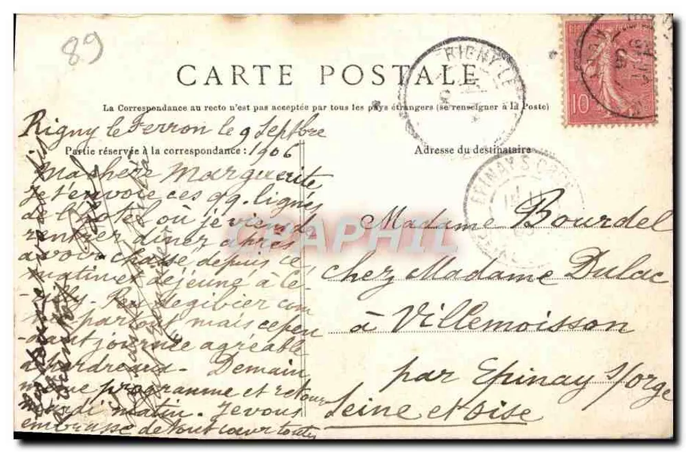 Sens — Grade do Arcebispo — Coleção J. D., Sens - Verso