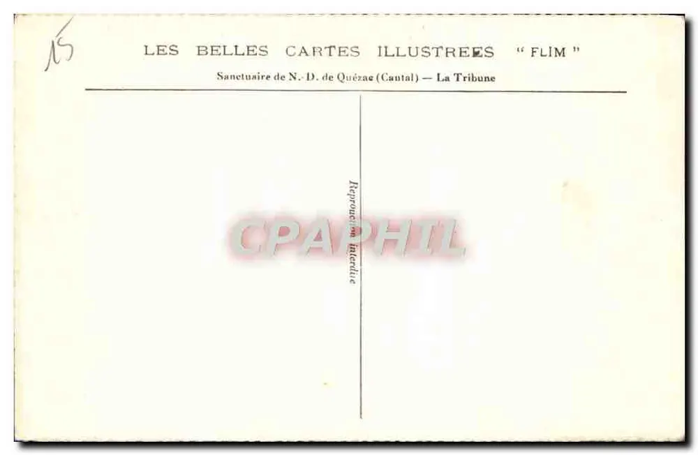 Heiligtum der N.-D. de Quézac (Cantal) — Die Tribune — FLIM - Rückseite