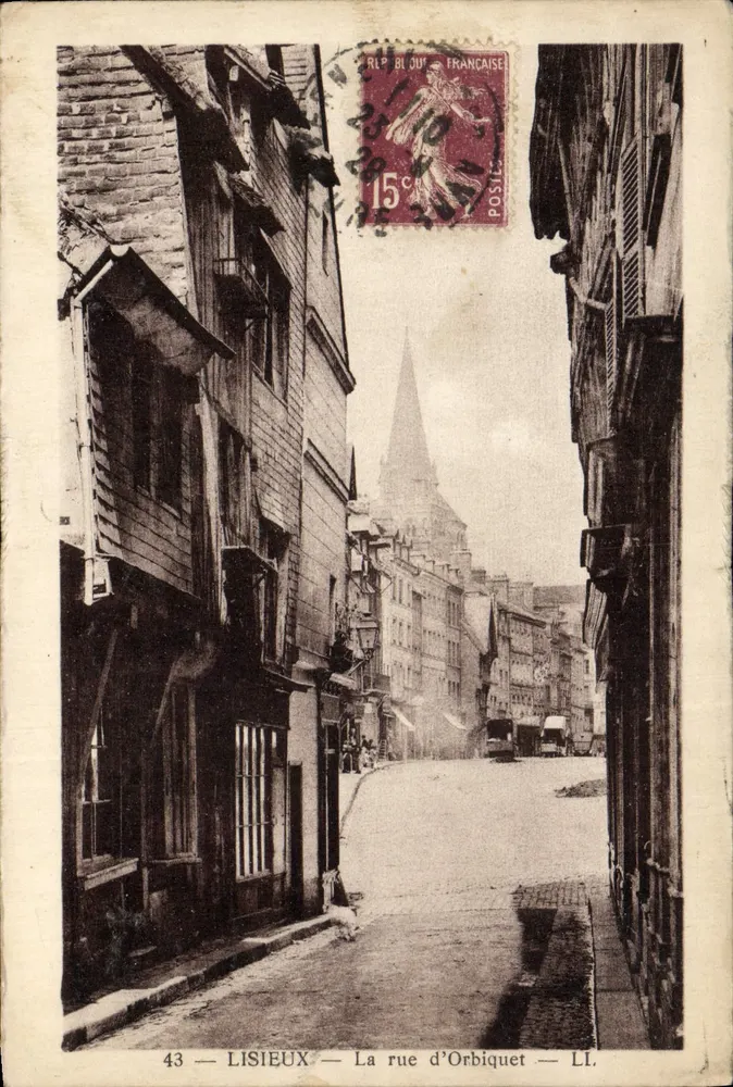 Lisieux — A rua d'Orbiquet — LL. — n°43 - Frente