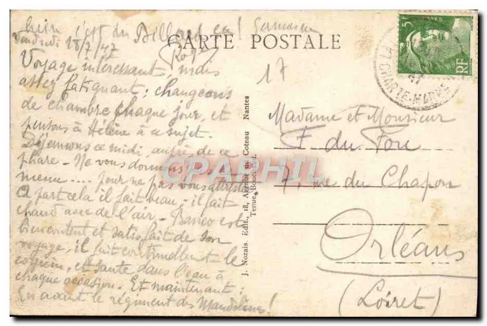 Eiland Ré (Ch.-Inf.) — De Kaap van de Walvissen — J. Nozais, Uitgever, Nantes - Achterkant