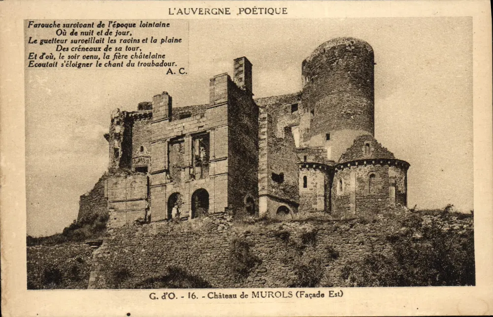 Schloss Murols (Ostfassade) — Poetische Auvergne — G.d'O. - 16 - Vorderseite