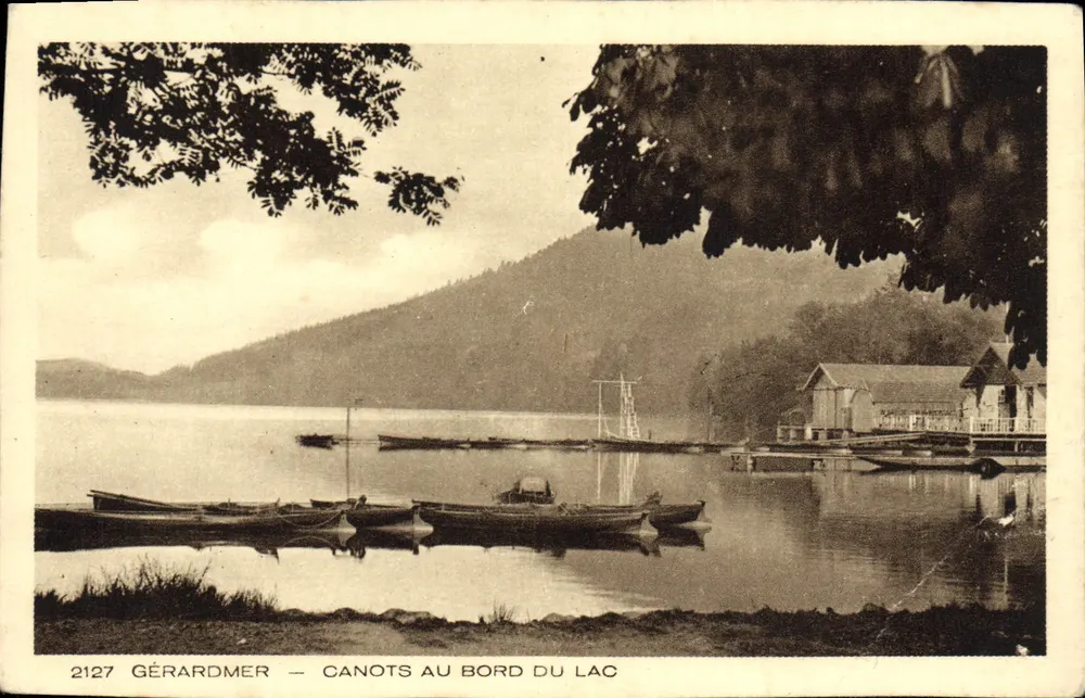 Gérardmer — Canots au bord du lac — Imp. Ed. BRADIN & Cie, Mulhouse-Dornach - Frente