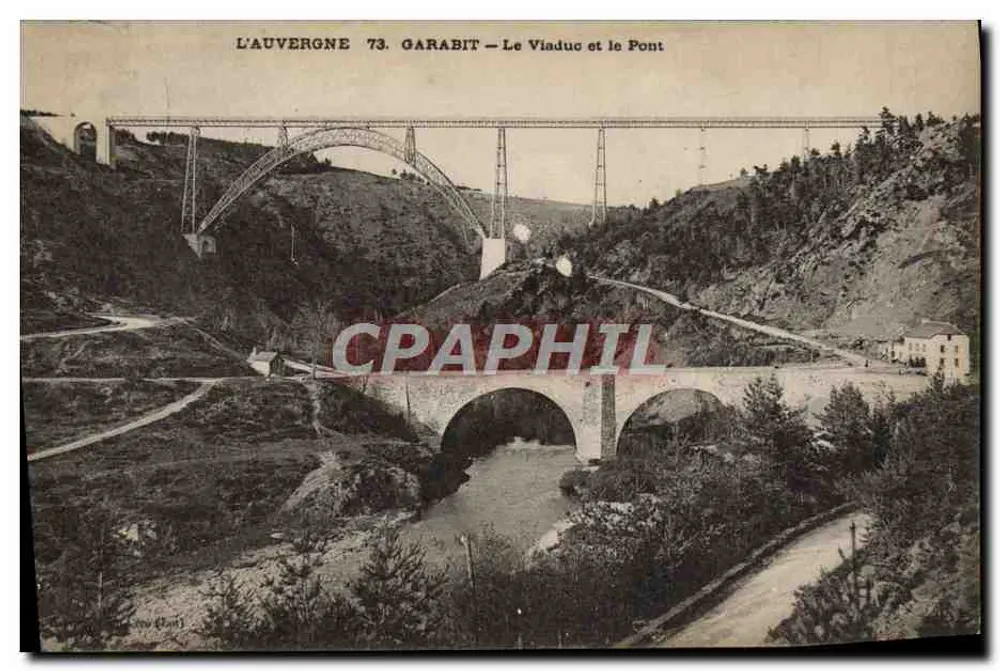 L'Auvergne 73. Garabit — Der Viadukt und die Brücke - Vorderseite