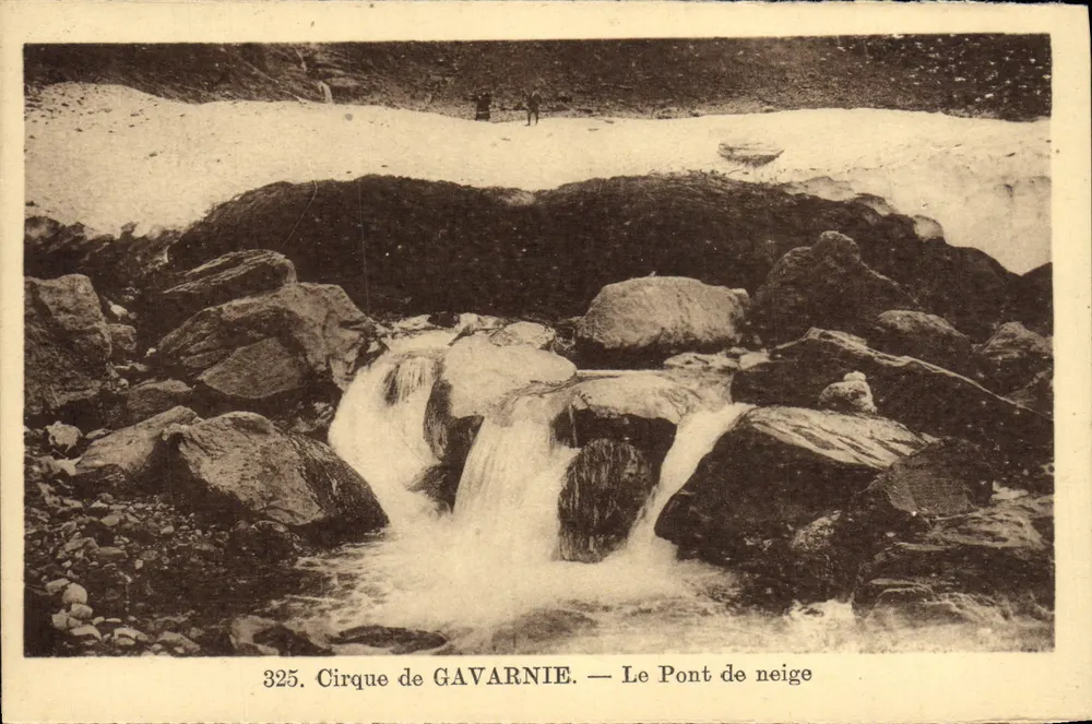 Cirque de Gavarnie — Puente de nieve — n° 325 - Anverso