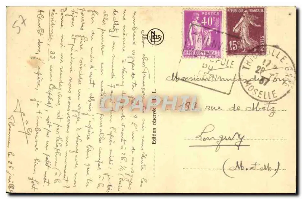 Florennes — Casa de Santo Inácio — editor N. Mas, número de série não visível - Verso
