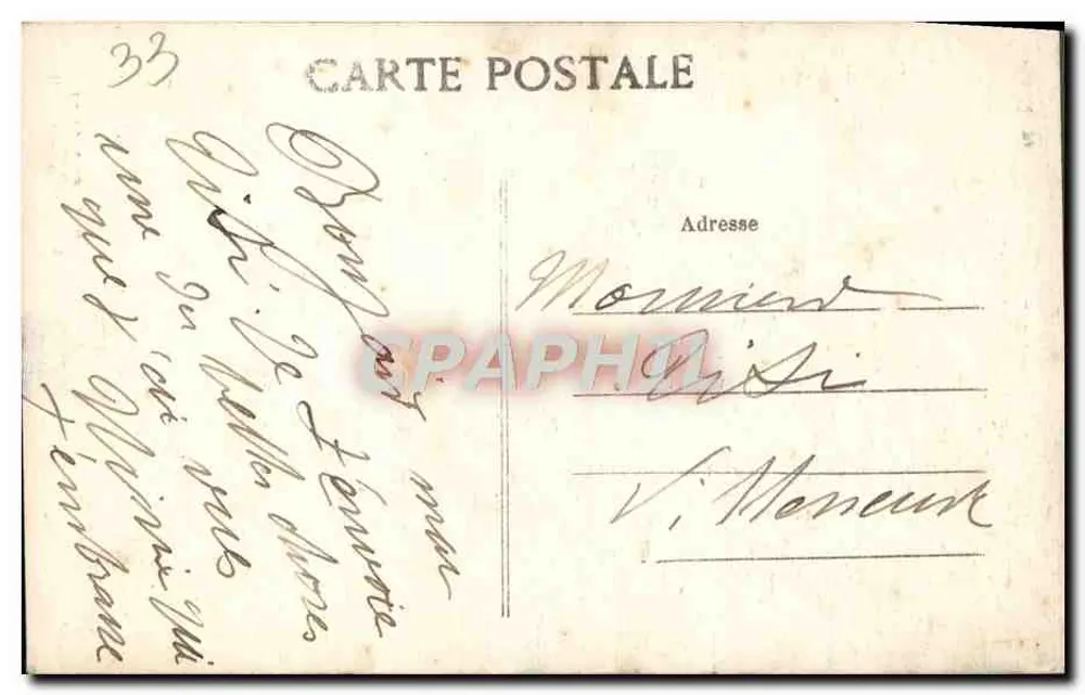 Bordeaux — A Porta do Palácio — J.G. 117 - Verso