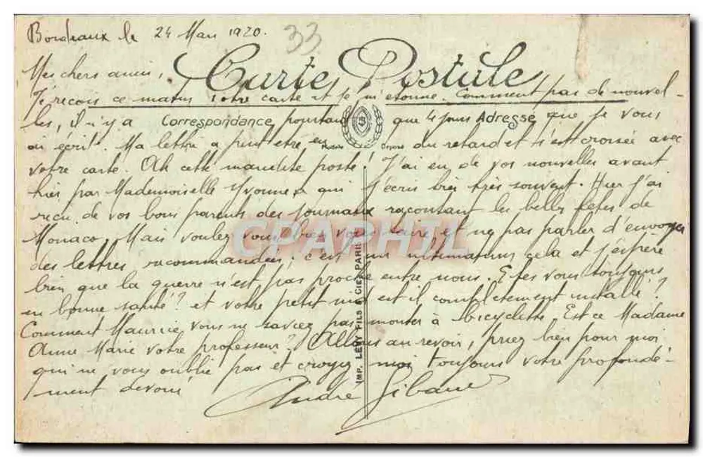 Bordeaux — A Catedral — O Coro — Sélecta - Verso