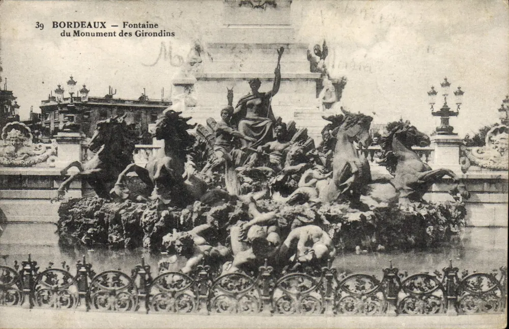 Bordeaux — Fontaine du Monument des Girondins — anonymer Verlag, Nr. 39 - Vorderseite