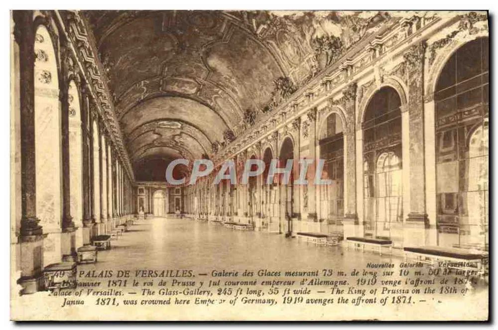 Schloss Versailles — Galerie der Spiegel — Verlag: Nouvelles Galeries — Nr. 740 - Vorderseite