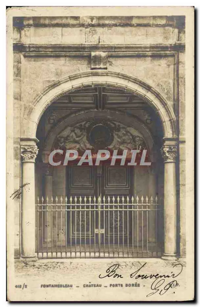 Fontainebleau — Castelo — Porta Dourada — G.P.R. — n° 418/2 - Frente