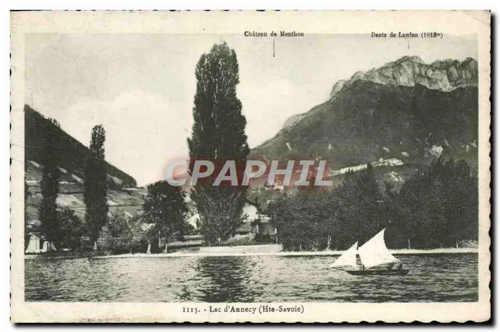 Castelo de Menton - Dentes de Lanfon (1818) - Lago de Annecy (Haute-Savoie) - Frente