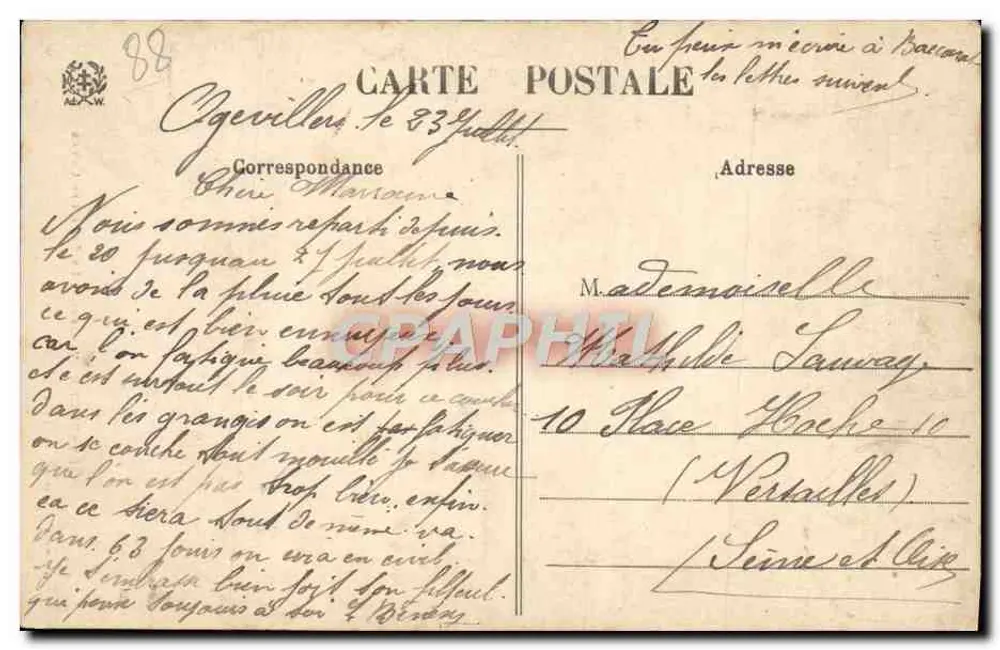 Gérardmer (Vosges) - O Salto das Cuves - A.D. Welsch - N° 1923 - Verso