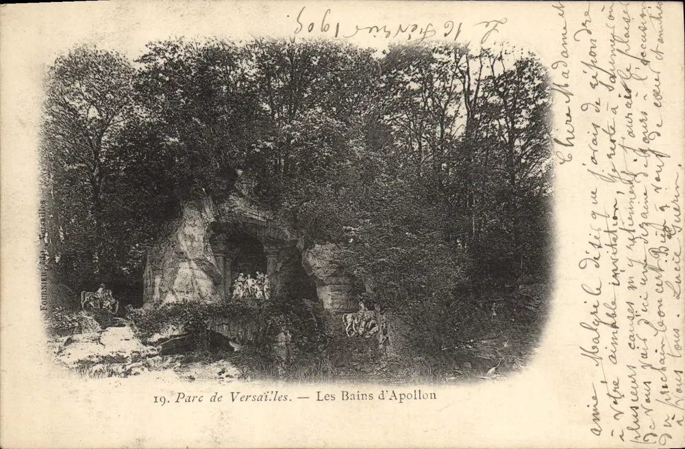 Parque de Versalhes — Os Banhos de Apolo — Editor: Fournier & Cie, n°19 - Frente