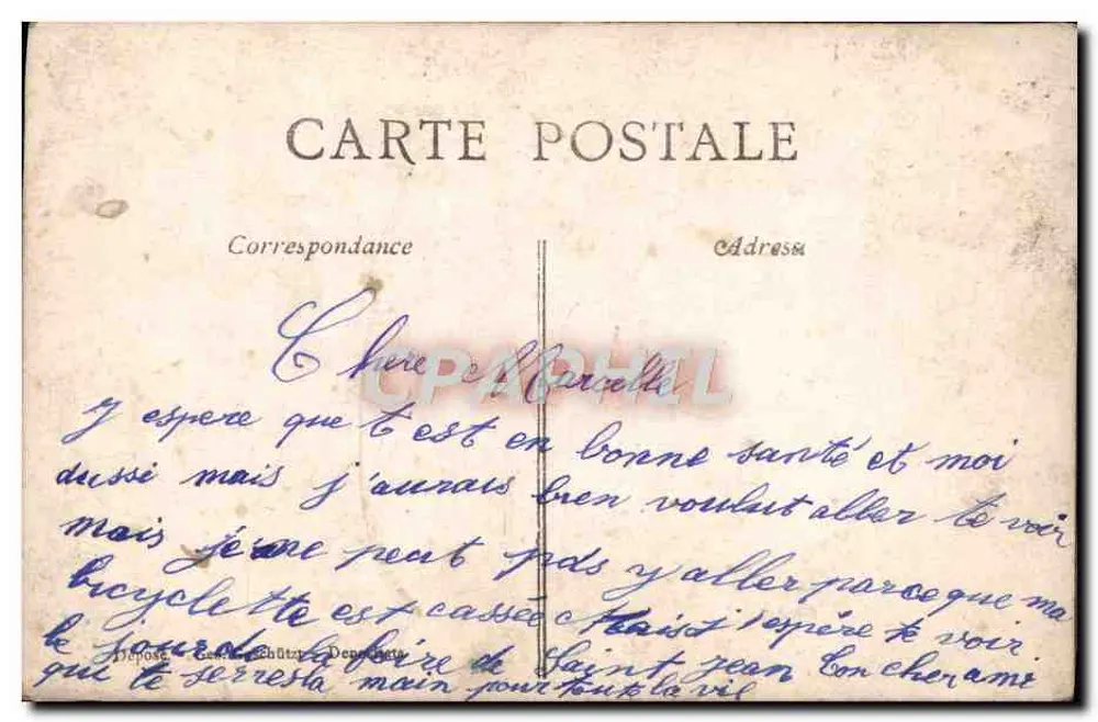 Frau mit Blumenstrauß — Antike Ansichtskarte Nr. 408 — Verlag A.P.S. - Rückseite