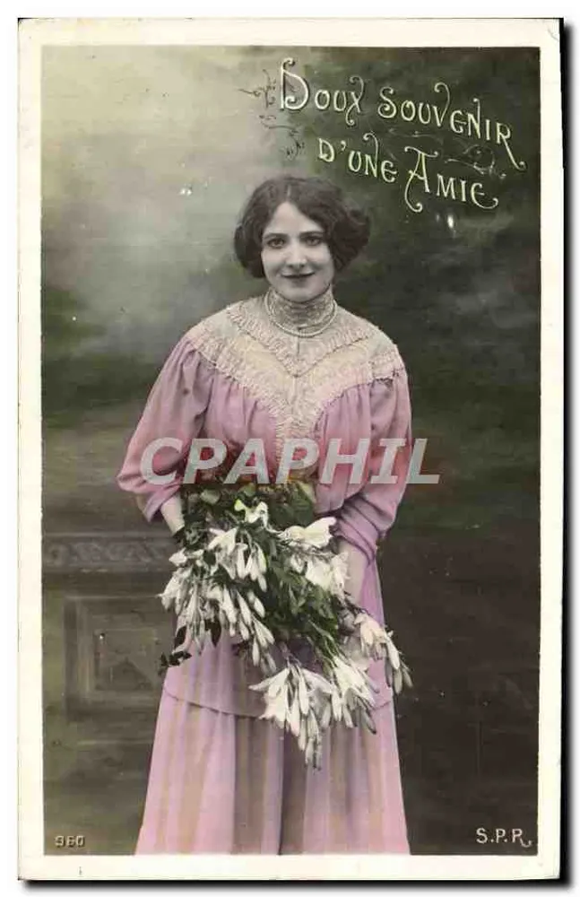 Frau in einem rosa Kleid — Erinnerung an eine Freundin — S.P.R. n° 960 - Vorderseite