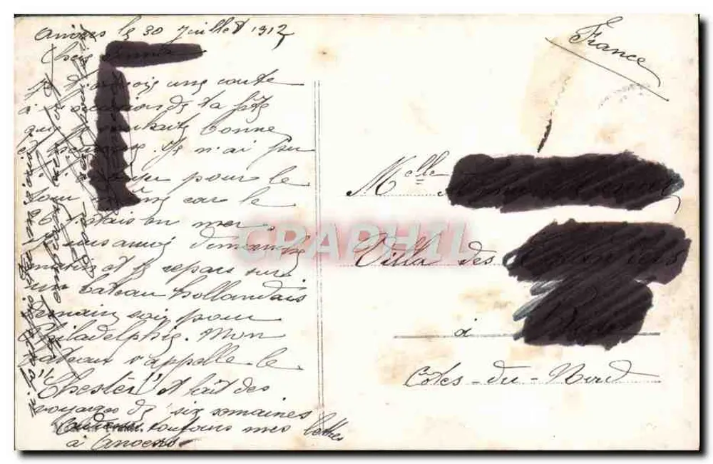 Marines Liebeskummer — Hafen-Szene — Verlag Fauret, Nr. 001 - Rückseite