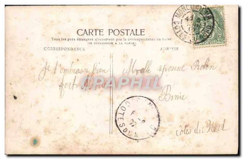 Frau, die ein kleines Mädchen hält — H. Mannel, Croissy-sur-Seine — n°3282 - Rückseite