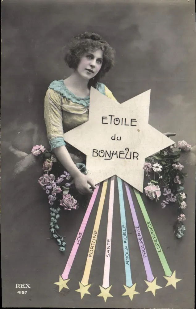 Étoile du Bonheur — Fabelhaftes Motiv mit Stern und Bändern — REX 4167 - Vorderseite