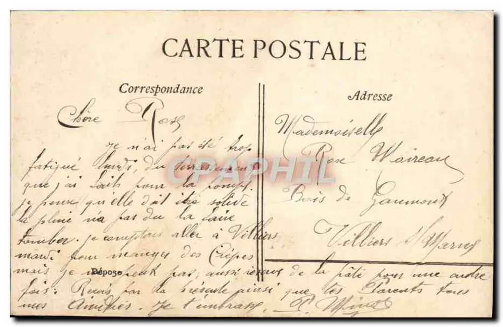 Menina com chapéu de flores — Paul, editor ELD n°4290 - Verso