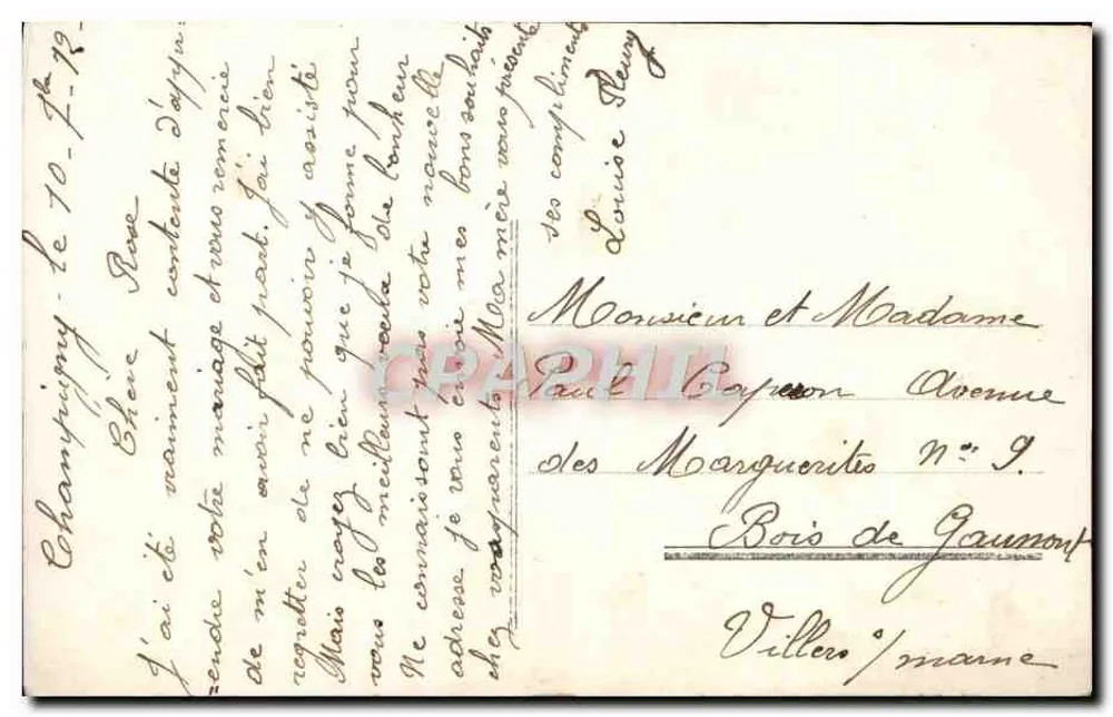 Paar in Abendkleidung — photographischer Porträt — anonymer Verlag, Nr. 527 - Rückseite