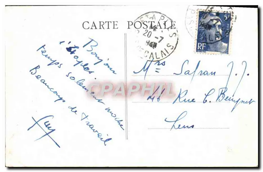 Le Touquet-Paris-Plage — Das Rathaus — Coll. Meuret - Rückseite