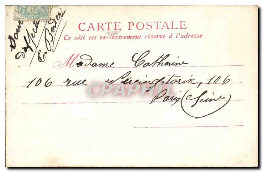 Fille en robe bleue et couronne de fleurs — scène de printemps — éditeur R. Serie 132-3199 - Verso