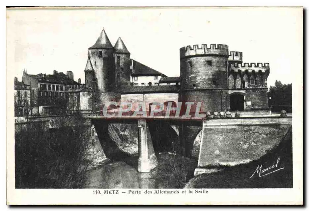 Metz — Porte des Allemands und die Seille — Manoel, Nr. 110 - Vorderseite