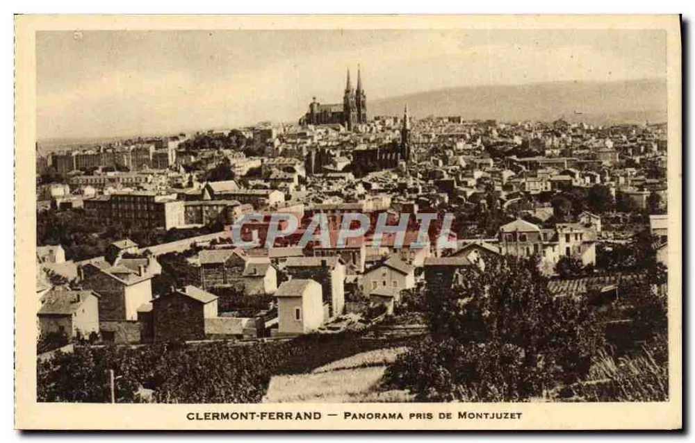 Clermont-Ferrand — Panorama tirado de Montjuzet — editor não visível - Frente