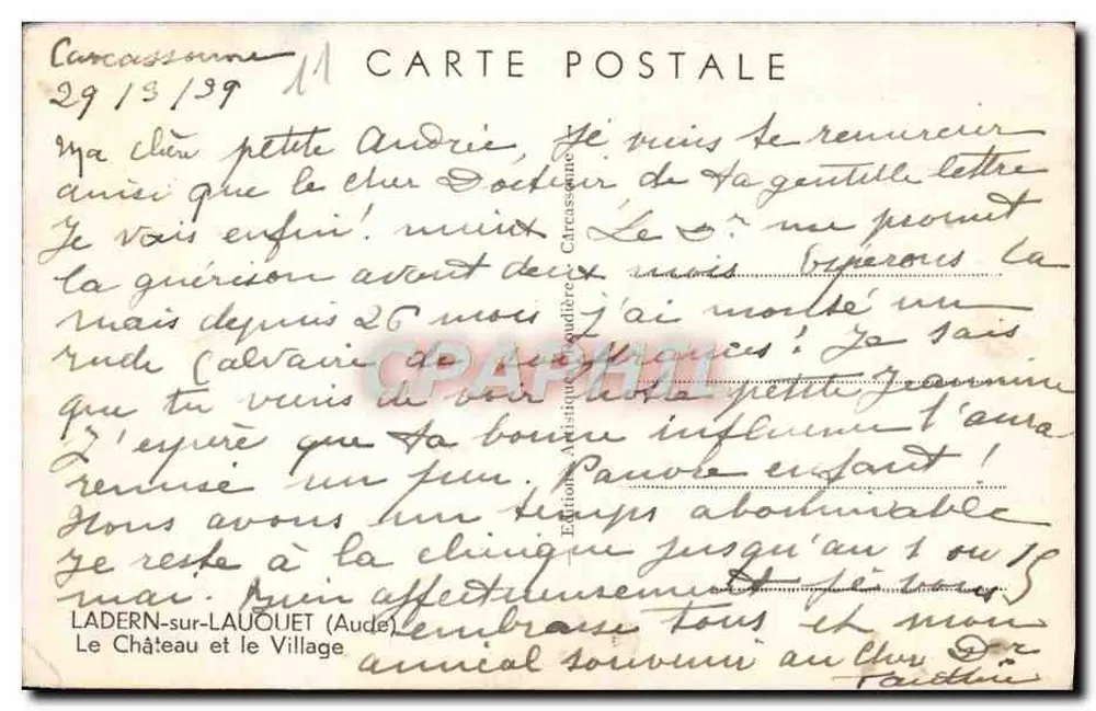 Ladern-sur-Lauquet — Das Schloss und das Dorf — Éditions Artistique Aquitaine - Rückseite