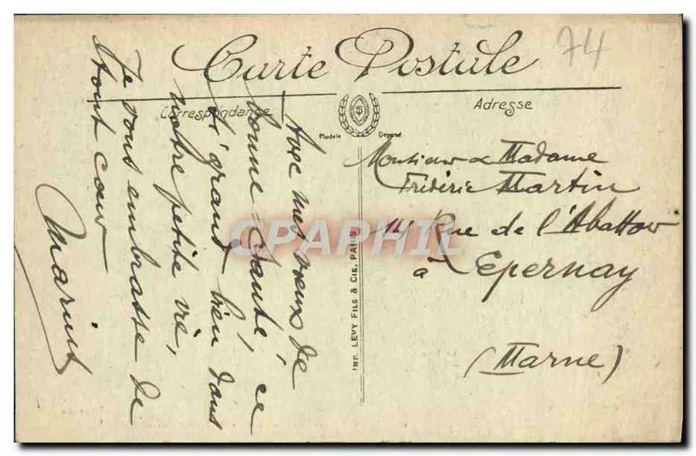 Chamonix — Vista geral e o Monte Branco — Selecta LL. n°285 - Verso
