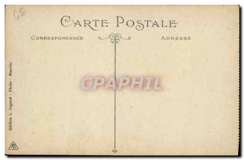Biarritz - Die Gärten am Strand und das Municipale Casino — Edition L. Jugand - Rückseite