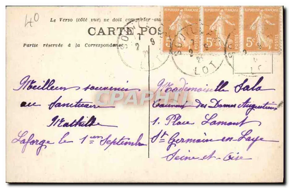 Rocamadour — Vista geral e a Vale — Lote — 6. ROCAMADOUR — Vista geral e a Vale - Verso