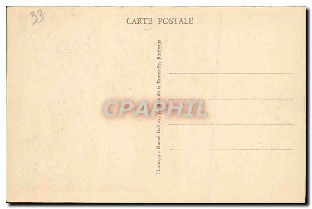 Bordeaux - A Porta do Palácio — M. D. n°22 - Verso