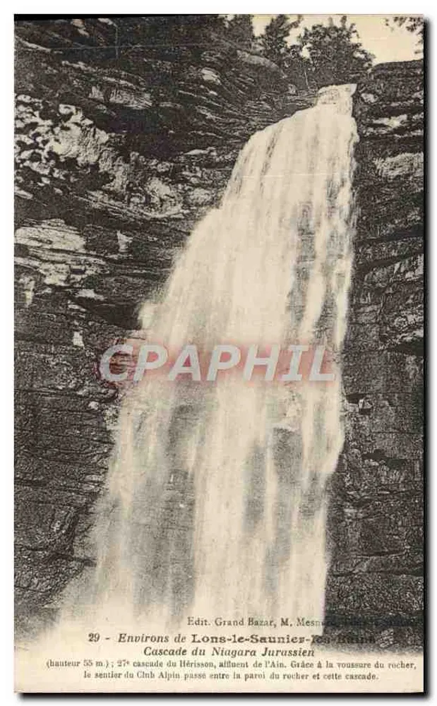 Umgebung von Lons-le-Saunier — Niagara-Wasserfall des Jura — Grand Bazar, M. Mesnard, Paris - Vorderseite