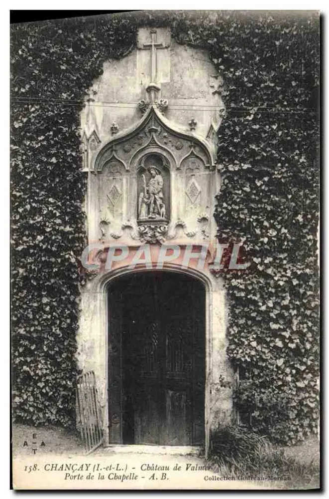 Chançay (Indre-et-Loire) — Schloss Valmer — Tor der Kapelle — A.B. - Vorderseite