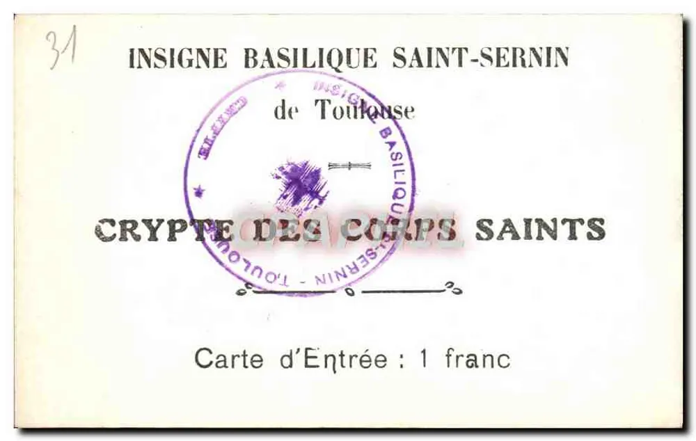 Krypta der Heiligen Körper — Basilika Saint-Sernin — Toulouse - Rückseite