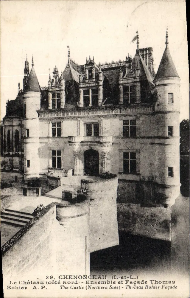 Castelo de Chenonceau — Fachada Thomas Bohier — editor A.P. n°89 - Frente
