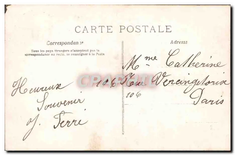 Jeune mariée — portrait — A.N. PARIS n°550 - Rückseite