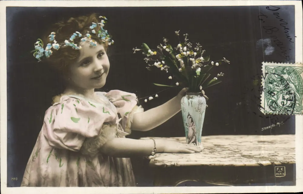 Menina com coroa de flores — Stebbing Fot. — F.K. Paris, n°220 - Frente