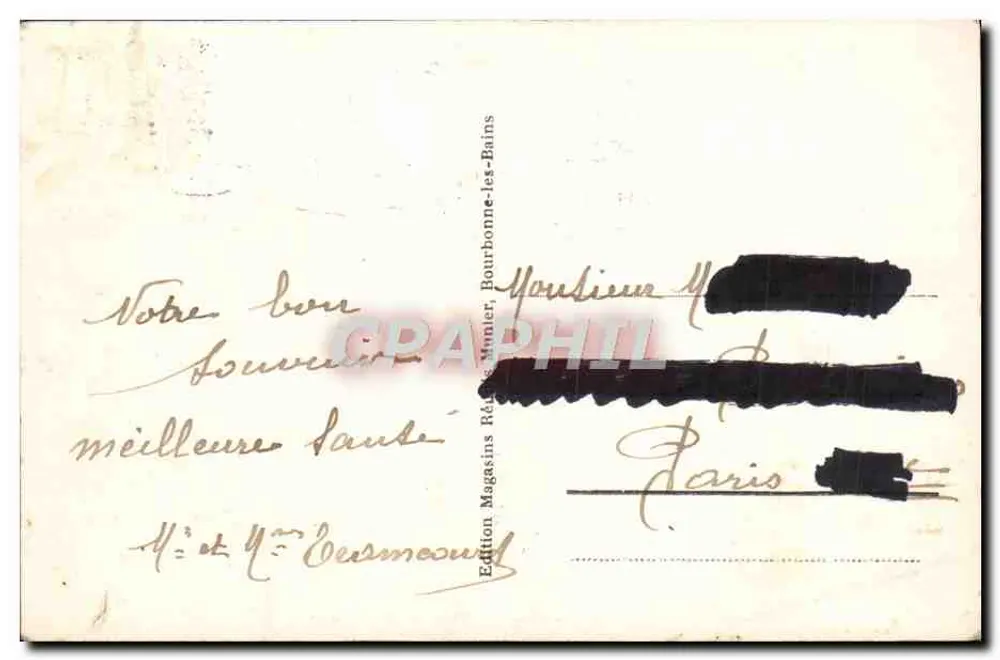 Bourbonne-les-Bains — Militärsanatorium — Edition Réa & Ménier - Rückseite