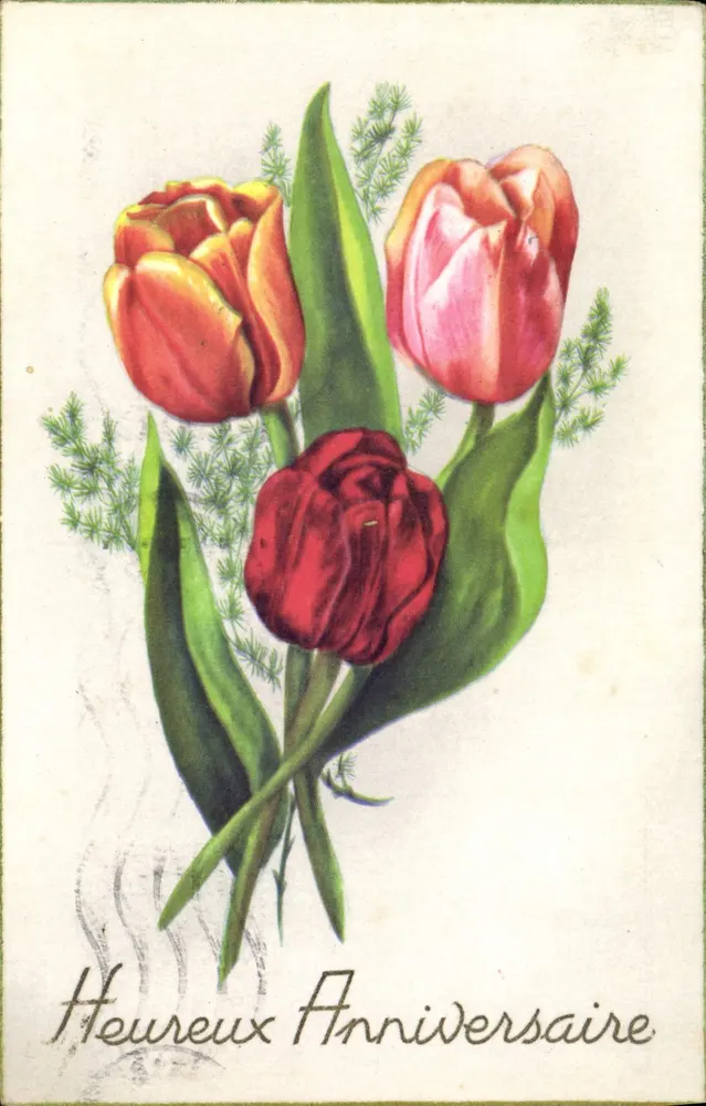 Tulpenbouquet — Geburtstag — G. Picard, Nr. 814 - Vorderseite