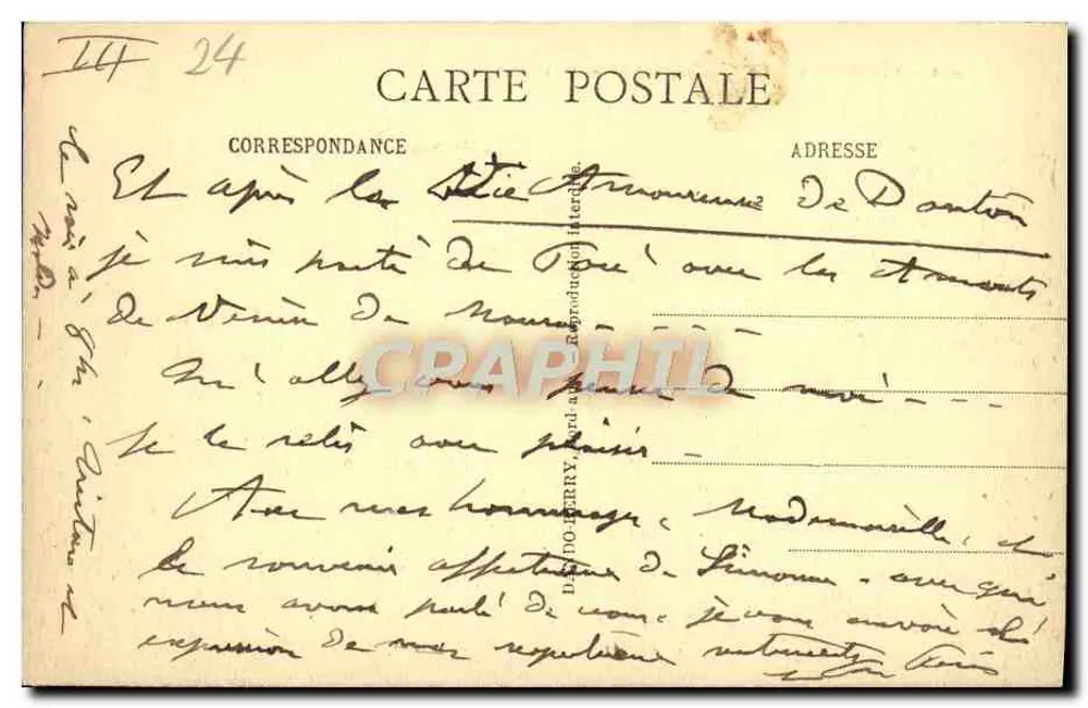 Périgueux — Het Kasteel Barrière (Mon. hist.) — D.B. uitgever - Achterkant