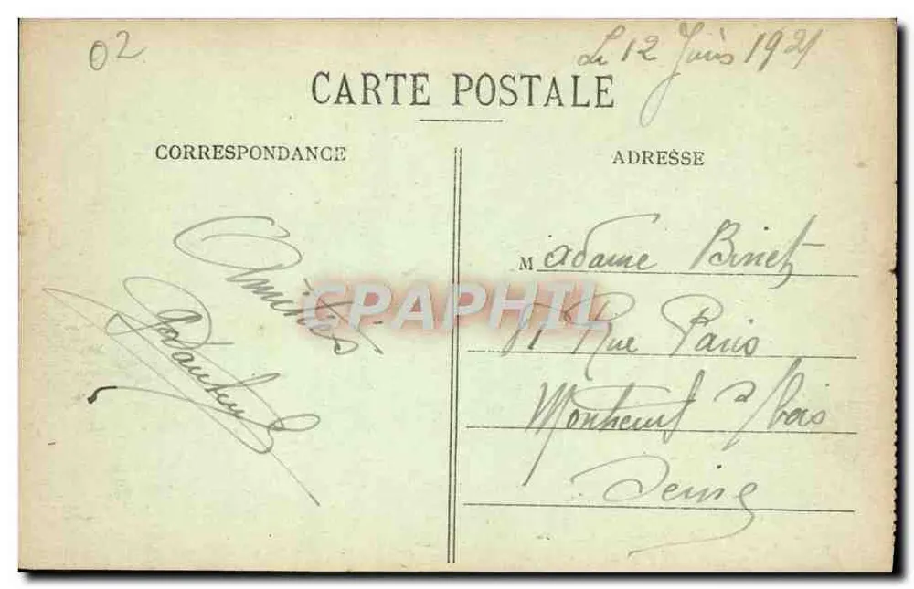 Montfaucun — Observatorium in den Ruinen der Kirche — Edition Verdun - Rückseite