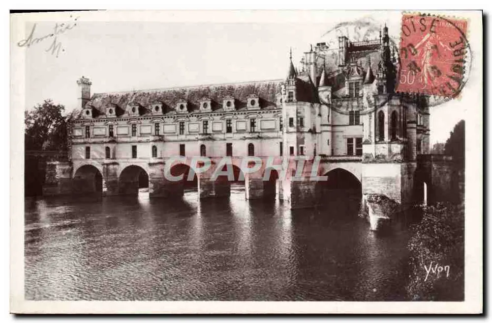 Schloss Chenonceaux — Nordöstliche Fassade — Les Éditions d'Art Française - Vorderseite
